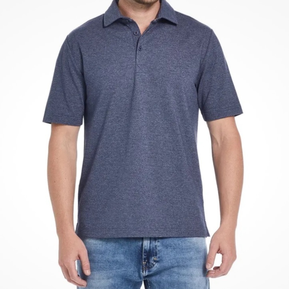 Weatherproof Vintage Men’s The Vintage Short Sleeve Tee Polo Ocean Blue Medium